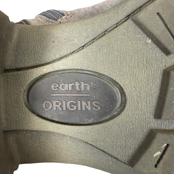 Earth Origins Phoenix leather and suede ankle boot gray brown black size 6 1/2 M - Picture 9 of 12